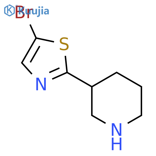 3-(5-bromo-1,3-thiazol-2-yl)piperidine structure