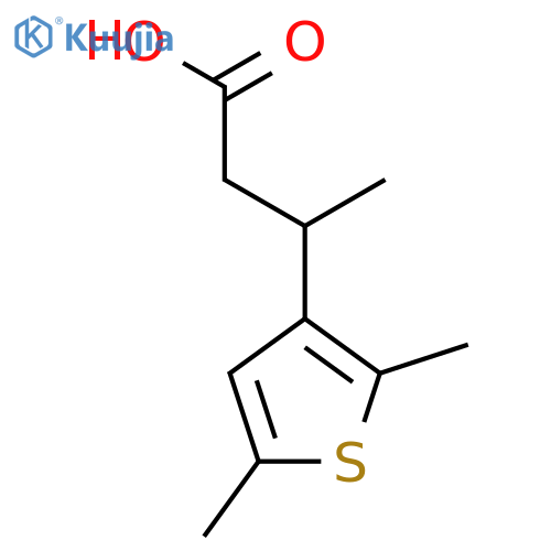 3-(2,5-dimethylthiophen-3-yl)butanoic acid structure