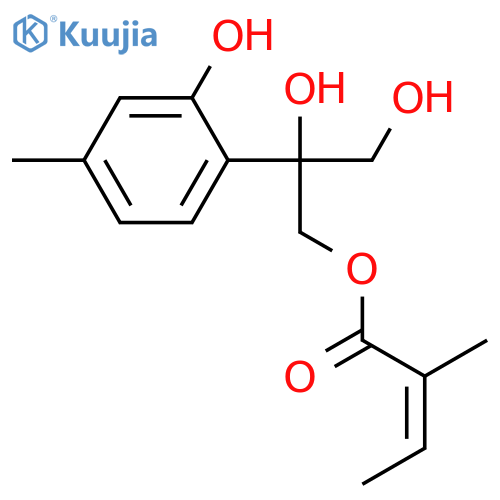 p-Mentha-1,3,5-triene-3,8,9,10-tetrol; 9-Angeloyl structure