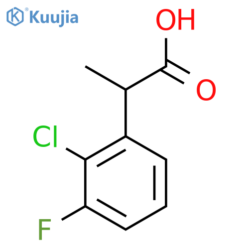 2-(2-chloro-3-fluorophenyl)propanoic acid structure
