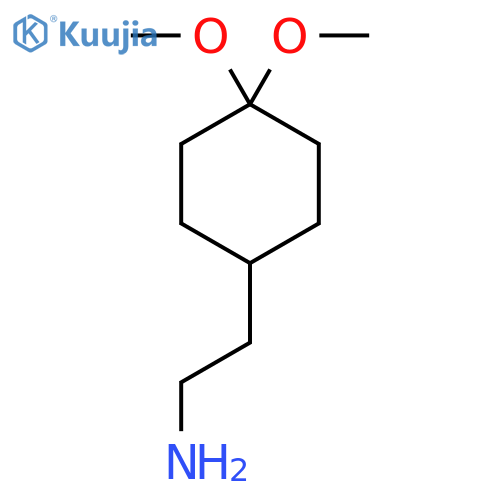 2-(4,4-dimethoxycyclohexyl)ethan-1-amine structure