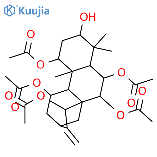 Kaur-16-ene-1,3,6,7,11,15-hexol,1,6,7,11,15-pentaacetate, (1a,3b,6a,7b,11b,15b)- (9CI) structure