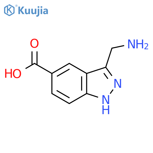 3-(aminomethyl)-1H-indazole-5-carboxylic acid structure