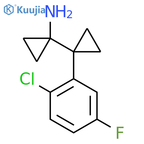 1-1-(2-chloro-5-fluorophenyl)cyclopropylcyclopropan-1-amine structure