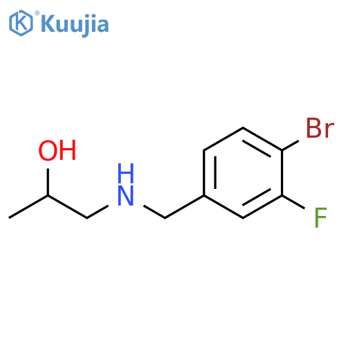 1-{(4-bromo-3-fluorophenyl)methylamino}propan-2-ol structure