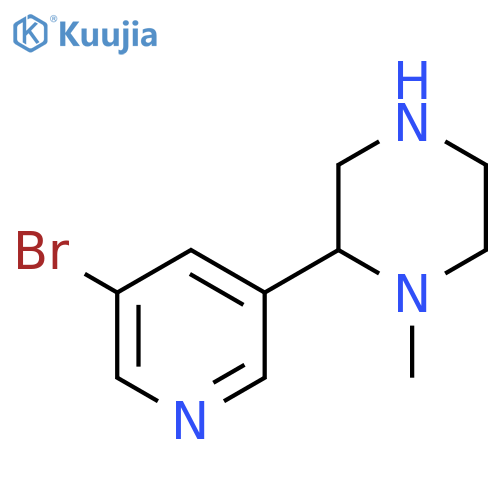 2-(5-bromopyridin-3-yl)-1-methylpiperazine structure