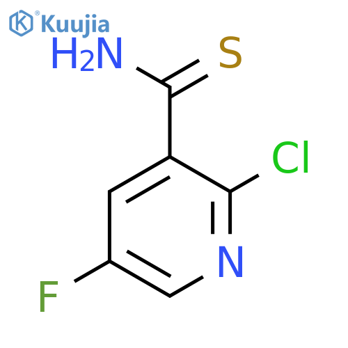 2-chloro-5-fluoropyridine-3-carbothioamide structure