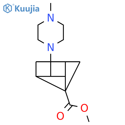 Pentacyclo[4.2.0.02,5.03,8.04,7]octanecarboxylicacid, 4-[(4-methyl-1-piperazinyl)carbonyl]-, methyl ester (9CI) structure
