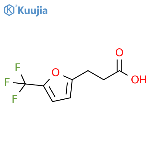 3-5-(trifluoromethyl)furan-2-ylpropanoic acid structure