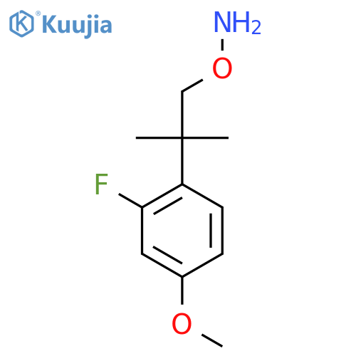 O-2-(2-fluoro-4-methoxyphenyl)-2-methylpropylhydroxylamine structure