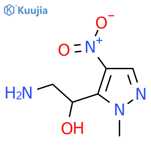 2-amino-1-(1-methyl-4-nitro-1H-pyrazol-5-yl)ethan-1-ol structure