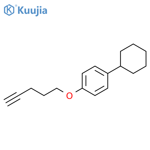 Benzene, 1-cyclohexyl-4-(4-pentynyloxy)- structure