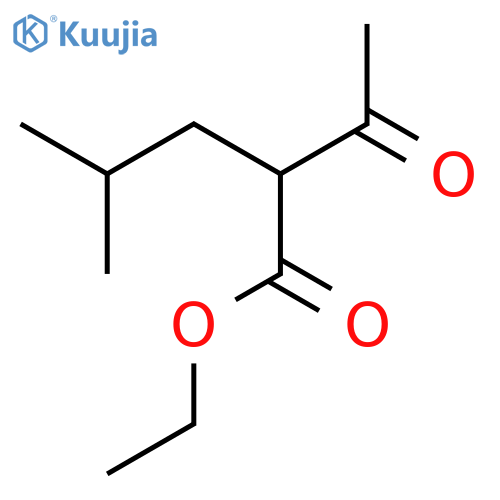 Ethyl 2-acetyl-4-methylpentanoate structure
