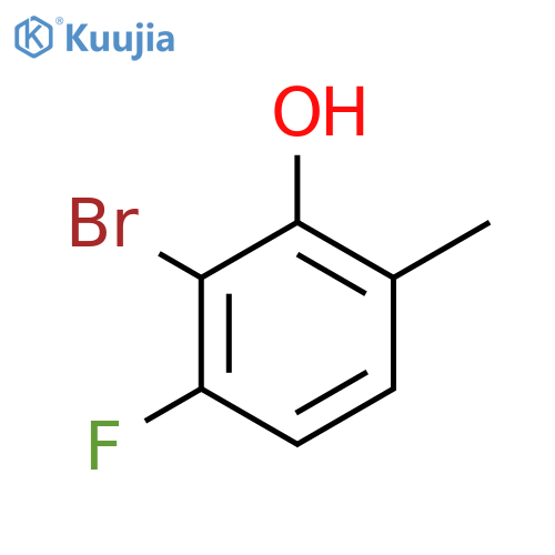 2-Bromo-3-fluoro-6-methylphenol structure