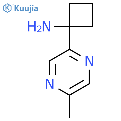 1-(5-methylpyrazin-2-yl)cyclobutan-1-amine structure