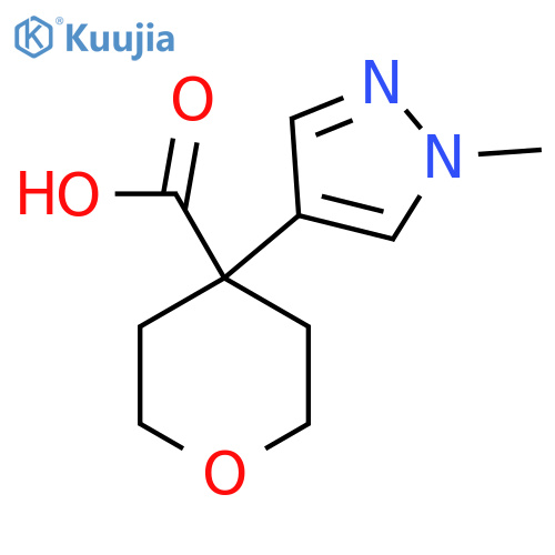 4-(1-methyl-1H-pyrazol-4-yl)oxane-4-carboxylic acid structure