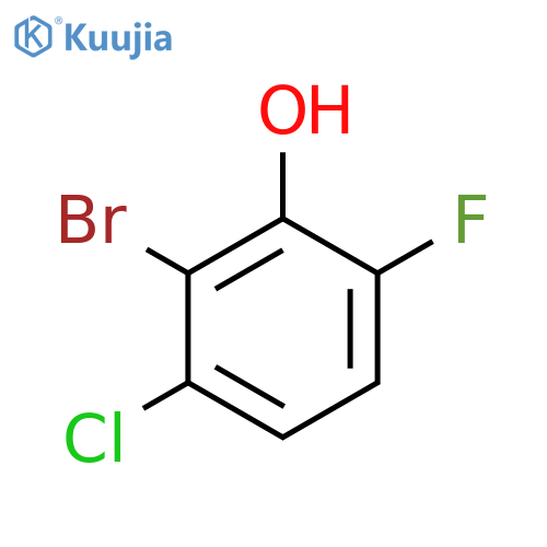 2-Bromo-3-chloro-6-fluorophenol structure