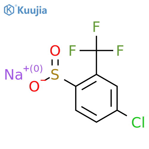 Sodium 4-chloro-2-(trifluoromethyl)benzene-1-sulfinate structure