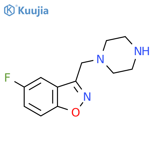 5-fluoro-3-(piperazin-1-ylmethyl)benzo[d]isoxazole structure
