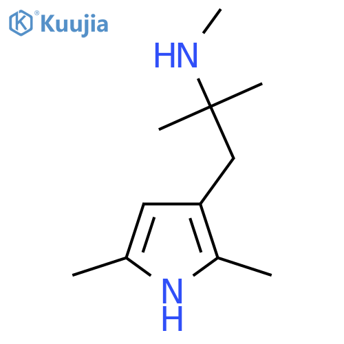 1-(2,5-dimethyl-1H-pyrrol-3-yl)-2-methylpropan-2-yl(methyl)amine structure
