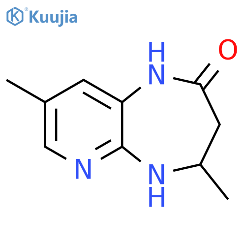 4,8-dimethyl-1H,2H,3H,4H,5H-pyrido2,3-b1,4diazepin-2-one structure