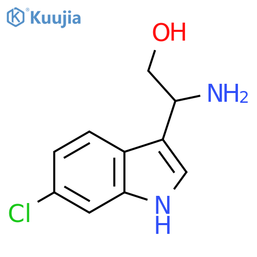 2-amino-2-(6-chloro-1H-indol-3-yl)ethan-1-ol structure