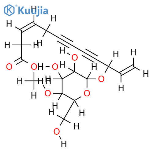 O-beta-D-Glucopyranoside,Me ester-(3Z,10R)-10-Hydroxy-3,11-dodecadiene-6,8-diynoic acid structure