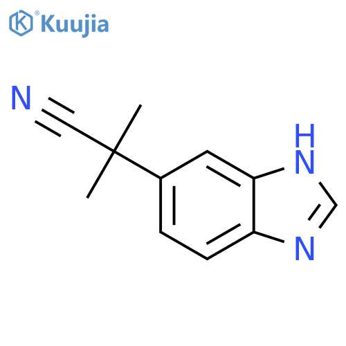 2-(1H-1,3-benzodiazol-5-yl)-2-methylpropanenitrile structure