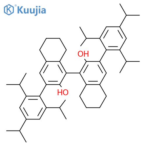(1R)?-5,?5',?6,?6',?7,?7',?8,?8'-?Octahydro-?3,?3'-?bis[2,?4,?6-?tris(1-?methylethyl)?phenyl]?-?[1,?1'-?binaphthalene]?-?2,?2'-?diol structure