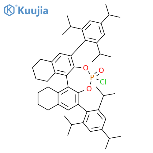 Dinaphtho[2,1-d:1′,2′-f][1,3,2]dioxaphosphepin, 4-chloro-8,9,10,11,12,13,14,15-octahydro-2,6-bis[2,4,6-tris(1-methylethyl)phenyl]-, 4-oxide, (11bR)- structure