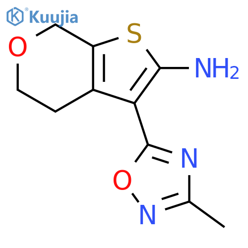 3-(3-methyl-1,2,4-oxadiazol-5-yl)-4H,5H,7H-thieno[2,3-c]pyran-2-amine structure