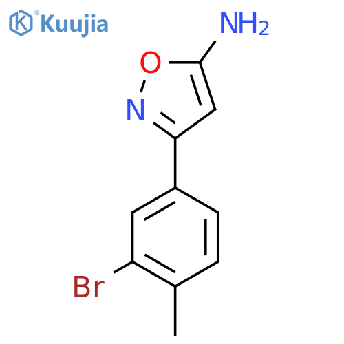 3-(3-bromo-4-methylphenyl)-1,2-oxazol-5-amine structure