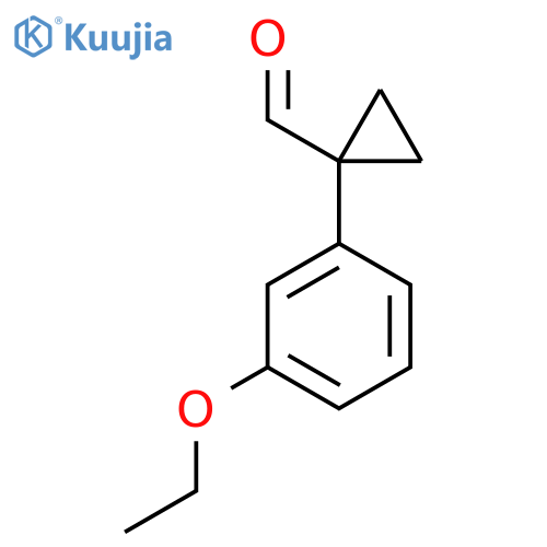 1-(3-ethoxyphenyl)cyclopropane-1-carbaldehyde structure