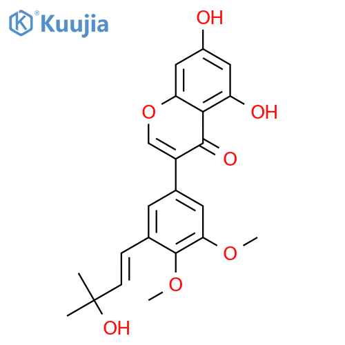 4H-1-Benzopyran-4-one,5,7-dihydroxy-3-[3-[(1E)-3-hydroxy-3-methyl-1-buten-1-yl]-4,5-dimethoxyphenyl]- structure