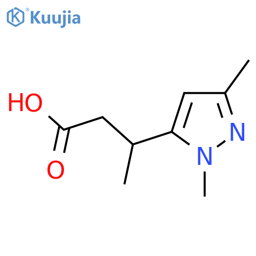 3-(1,3-dimethyl-1H-pyrazol-5-yl)butanoic acid structure