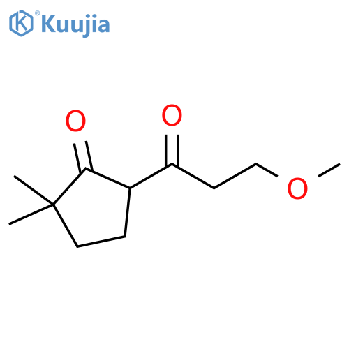 5-(3-methoxypropanoyl)-2,2-dimethylcyclopentan-1-one structure