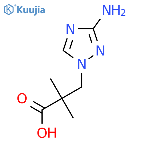 3-(3-Amino-1H-1,2,4-triazol-1-yl)-2,2-dimethylpropanoic acid structure