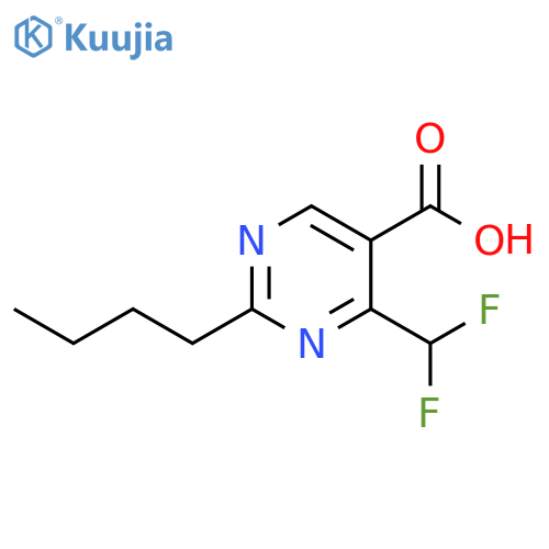 5-Pyrimidinecarboxylic acid, 2-butyl-4-(difluoromethyl)- structure