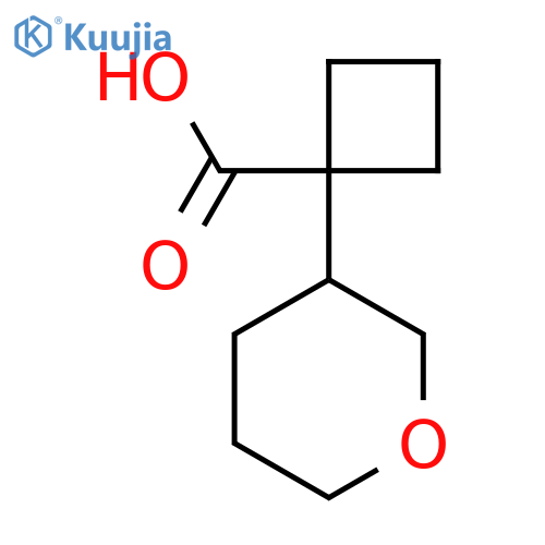 1-(oxan-3-yl)cyclobutane-1-carboxylic acid structure