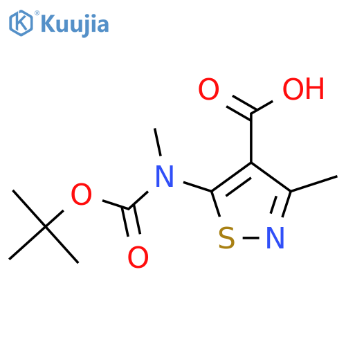 5-{(tert-butoxy)carbonyl(methyl)amino}-3-methyl-1,2-thiazole-4-carboxylic acid structure