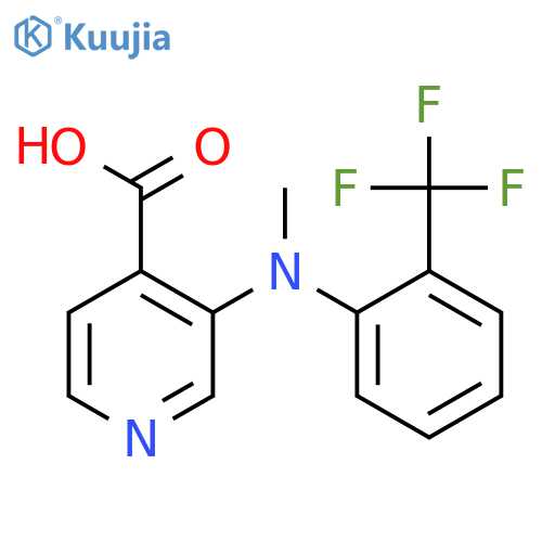 3-((2-Trifluoromethyl)benzyl)amino)isonicotinic Acid structure