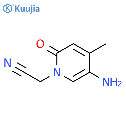 2-(5-amino-4-methyl-2-oxo-1,2-dihydropyridin-1-yl)acetonitrile structure