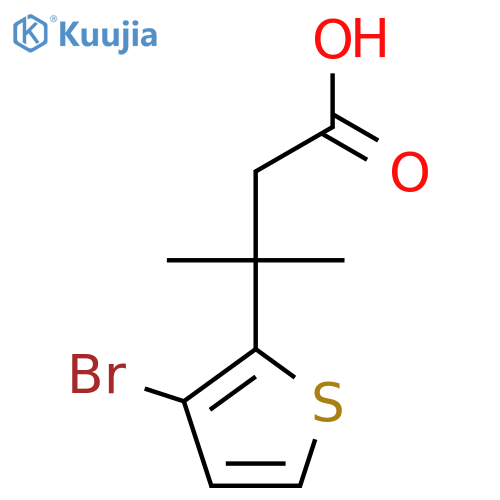 3-(3-bromothiophen-2-yl)-3-methylbutanoic acid structure