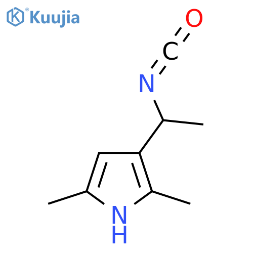 3-(1-isocyanatoethyl)-2,5-dimethyl-1H-pyrrole structure