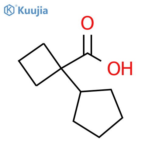 1-cyclopentylcyclobutane-1-carboxylic acid structure