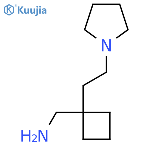 {1-2-(pyrrolidin-1-yl)ethylcyclobutyl}methanamine structure