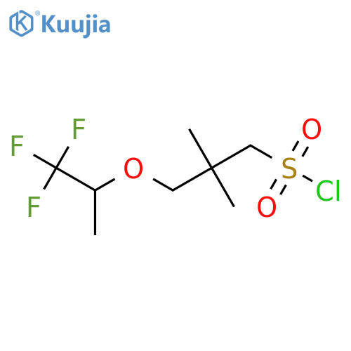 2,2-dimethyl-3-(1,1,1-trifluoropropan-2-yl)oxypropane-1-sulfonyl chloride structure
