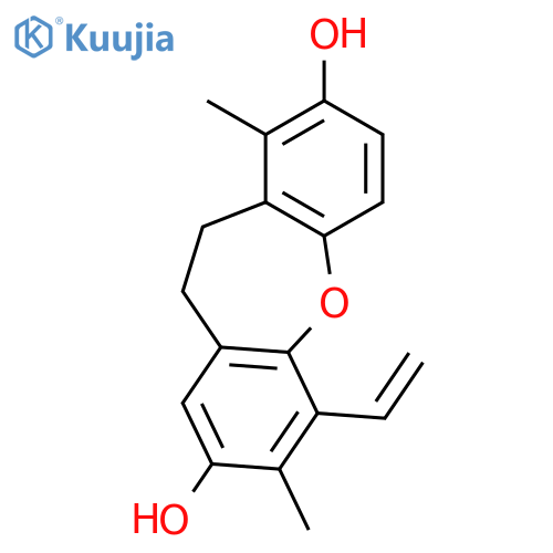 10,11-Dihydro-2,8-dihydroxy-1,7-dimethyl-6-vinyldibenz[b,f]oxepin structure