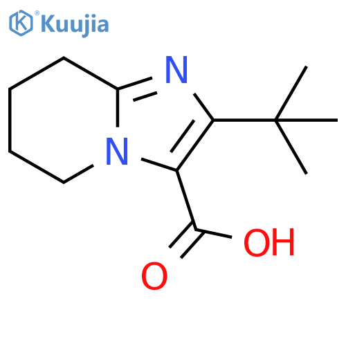 2-tert-butyl-5H,6H,7H,8H-imidazo1,2-apyridine-3-carboxylic acid structure