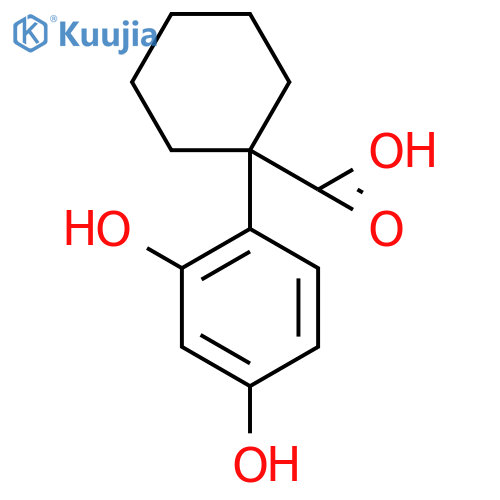 1-(2,4-dihydroxyphenyl)cyclohexane-1-carboxylic acid structure